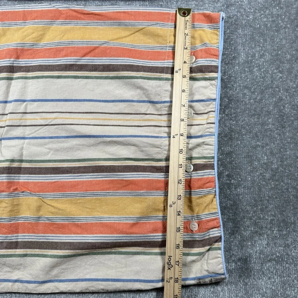 Tommy Hilfiger Pillowcases 2 Button Side Oxford Striped Earth Tones